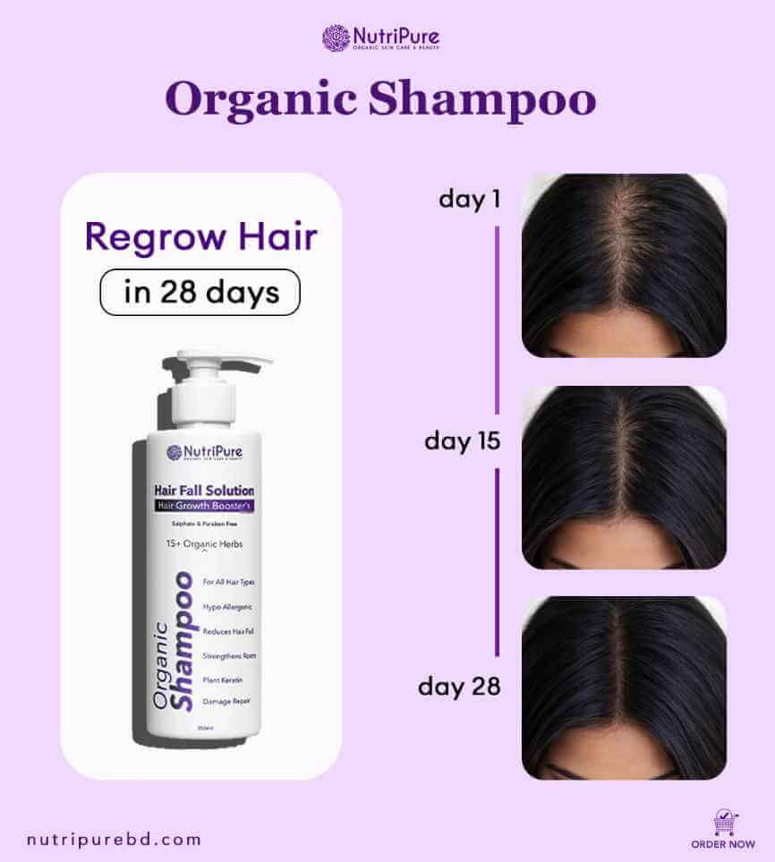 Derma Certified Organic Shampoo For Hair Fall, Damage & Hair Growth | 300ml