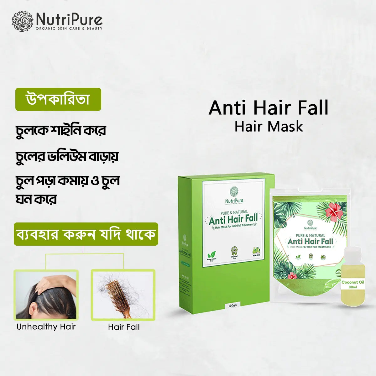 Anti Hair Fall (3 in 1 Combo) Nutripure