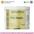 Premium Chia Seeds 100gm: Weight Loss Management | Rich in Omega-3 Fatty acids Non-GMO and Fiber