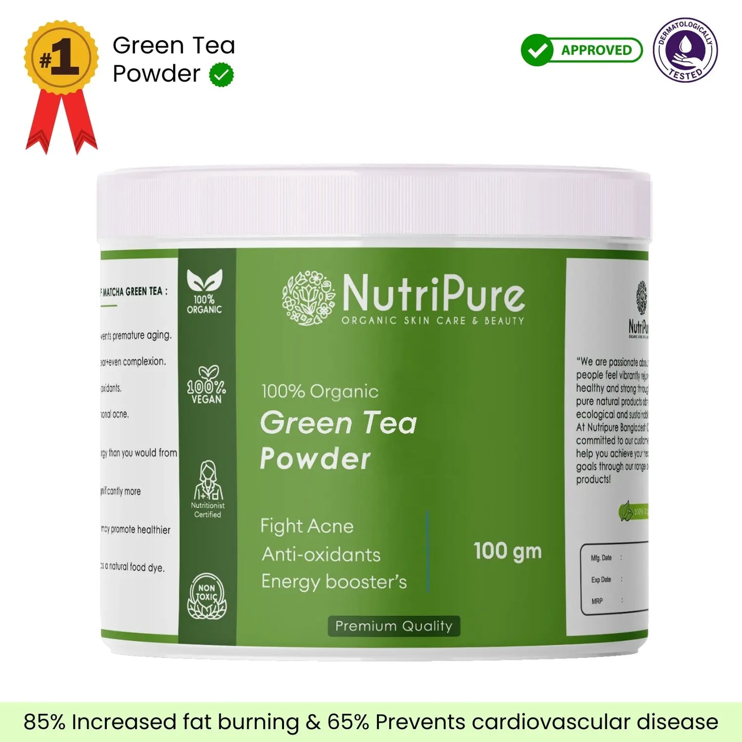 Organic Green Tea Powder Nutripure