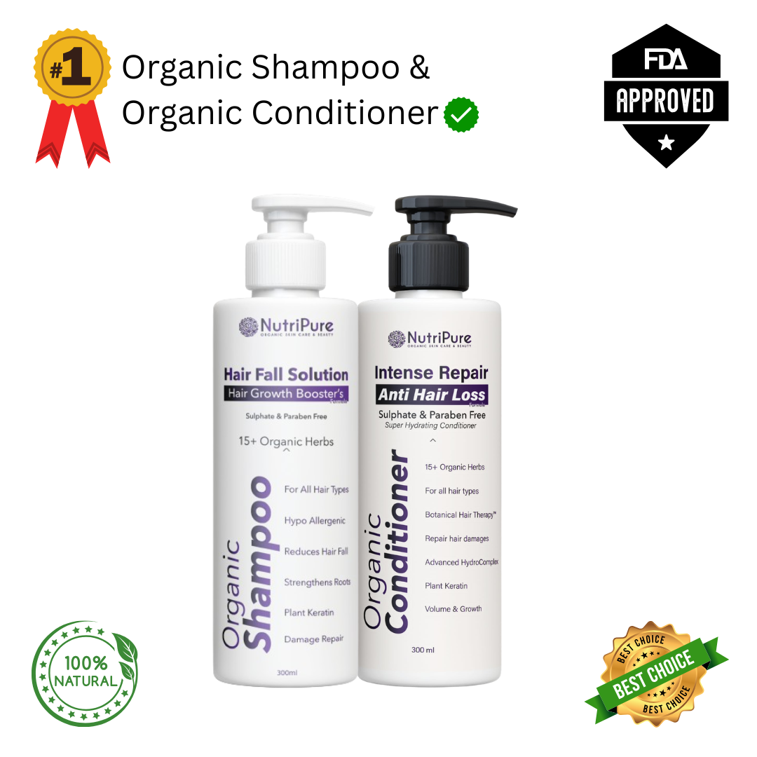 Organic Shampoo & Conditioner Combo। Complete Hair Fall Care & Hair Repair Solution