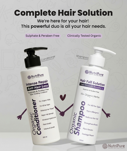 Organic Shampoo & Conditioner Combo। Complete Hair Fall Care & Hair Repair Solution